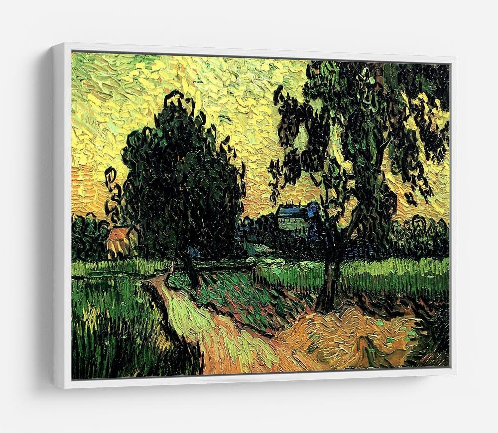 Landscape with the Chateau of Auvers at Sunset by Van Gogh HD Metal Print