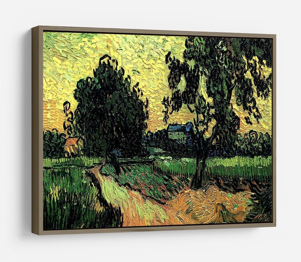 Landscape with the Chateau of Auvers at Sunset by Van Gogh HD Metal Print