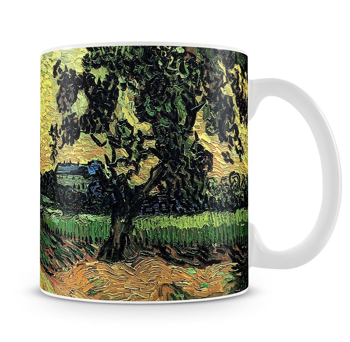 Landscape with the Chateau of Auvers at Sunset by Van Gogh Mug - Canvas Art Rocks - 4