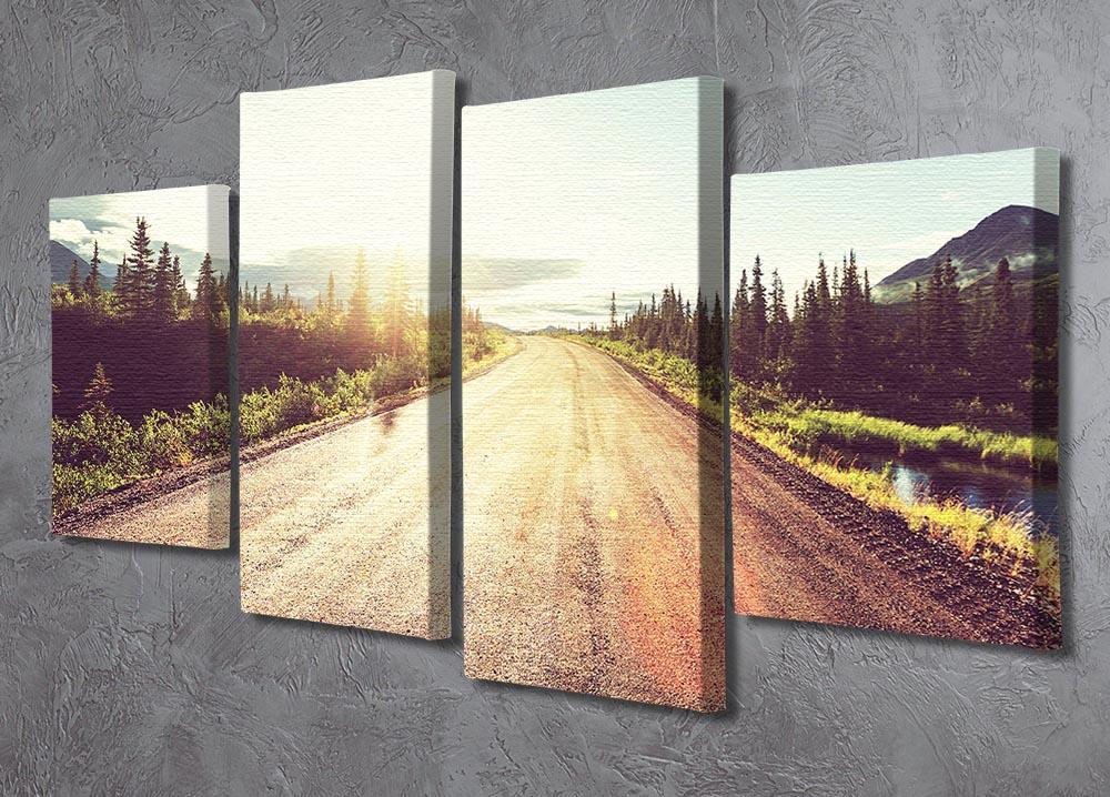 Landscapes on Denali highway 4 Split Panel Canvas  - Canvas Art Rocks - 2