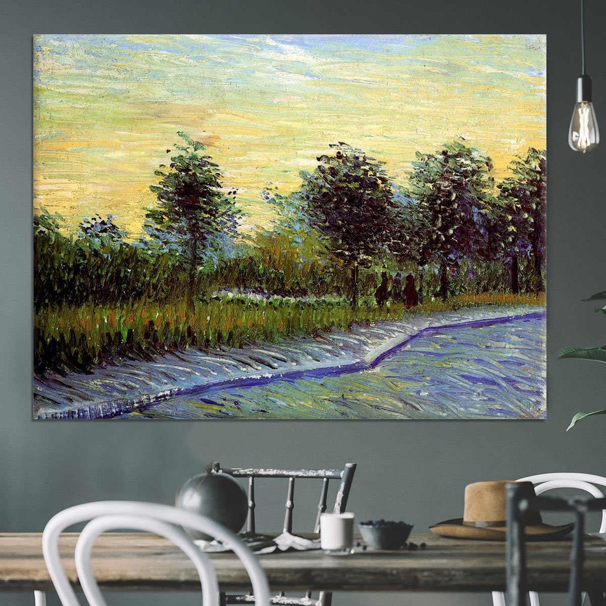 Lane in Voyer d Argenson Park at Asnieres by Van Gogh Canvas Print or Poster