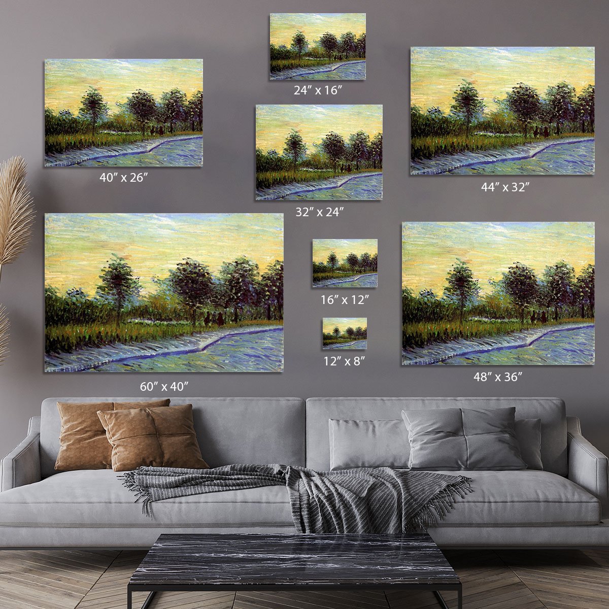 Lane in Voyer d Argenson Park at Asnieres by Van Gogh Canvas Print or Poster