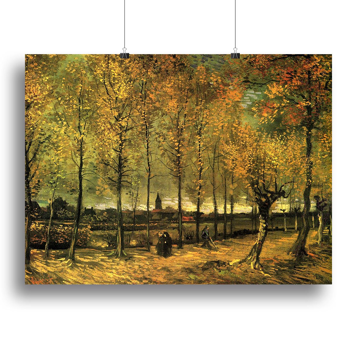 Lane with Poplars by Van Gogh Canvas Print or Poster
