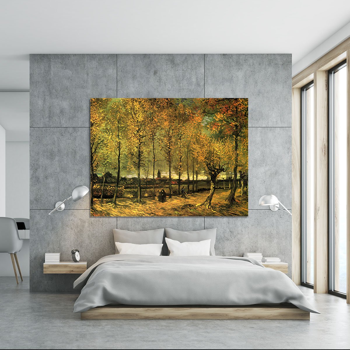 Lane with Poplars by Van Gogh Canvas Print or Poster
