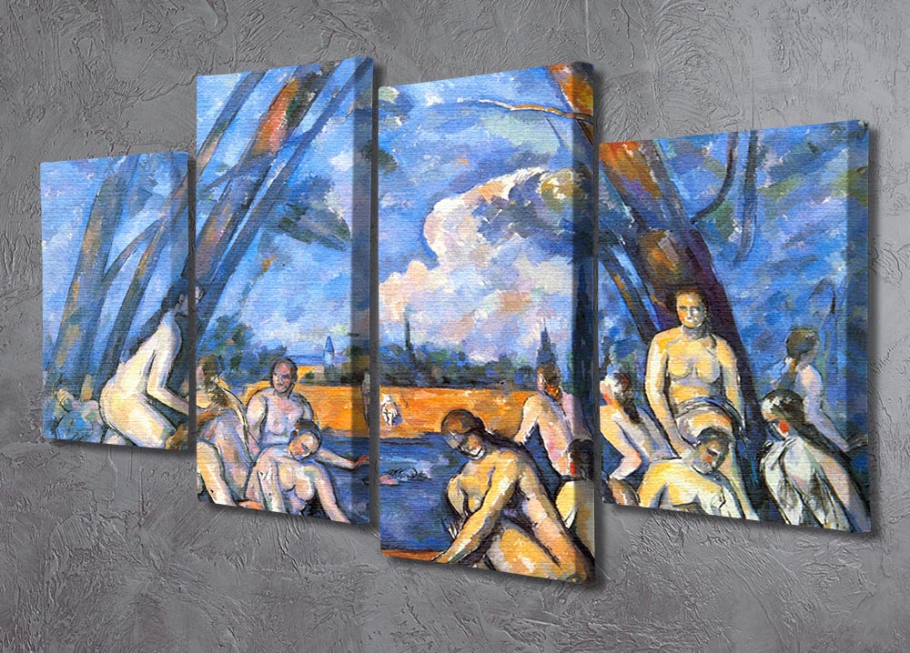 Large Bathers 2 by Cezanne 4 Split Panel Canvas - Canvas Art Rocks - 2