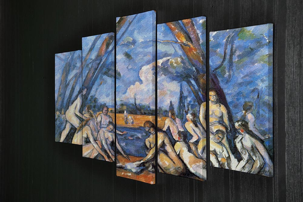 Large Bathers 2 by Cezanne 5 Split Panel Canvas - Canvas Art Rocks - 2
