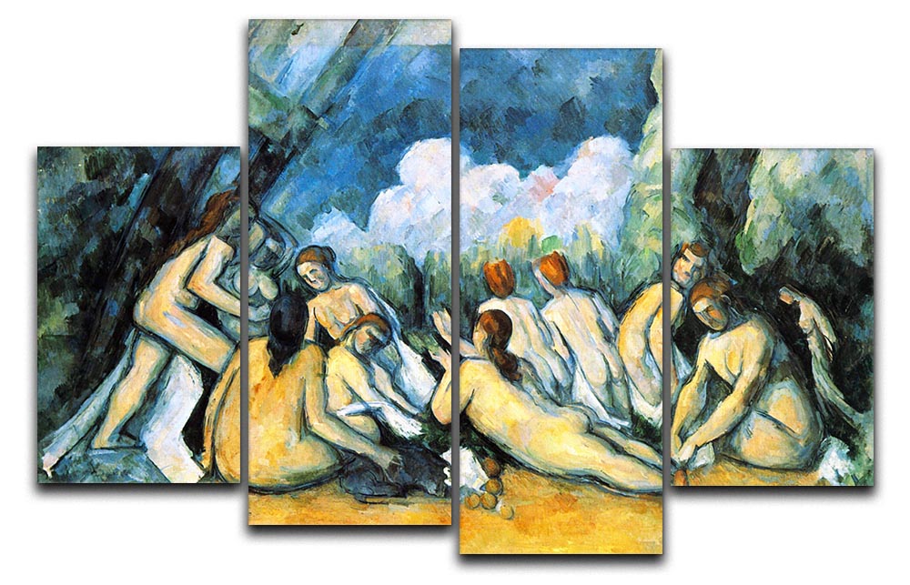 Large Bathers by Cezanne 4 Split Panel Canvas - Canvas Art Rocks - 1