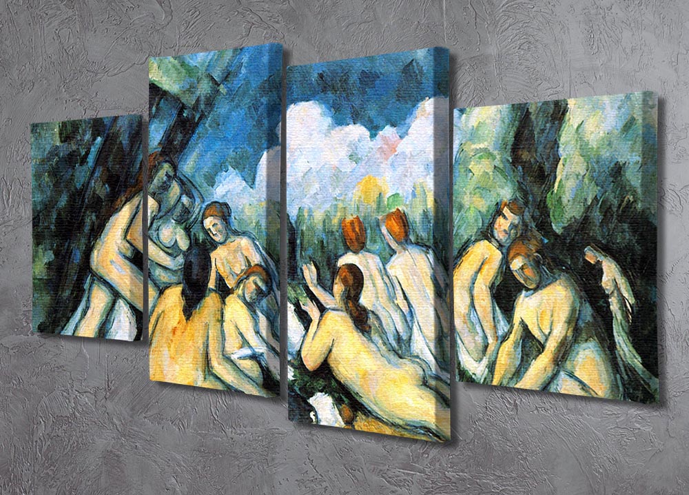 Large Bathers by Cezanne 4 Split Panel Canvas - Canvas Art Rocks - 2