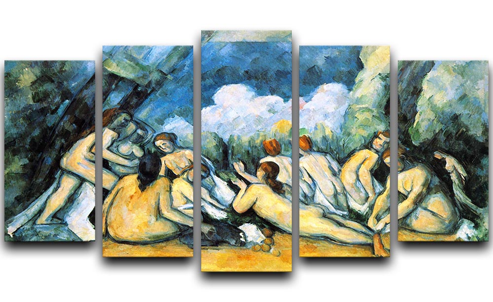 Large Bathers by Cezanne 5 Split Panel Canvas - Canvas Art Rocks - 1