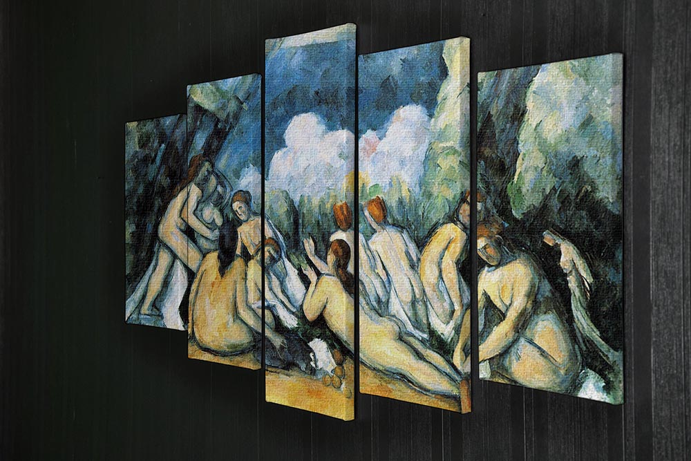 Large Bathers by Cezanne 5 Split Panel Canvas - Canvas Art Rocks - 2