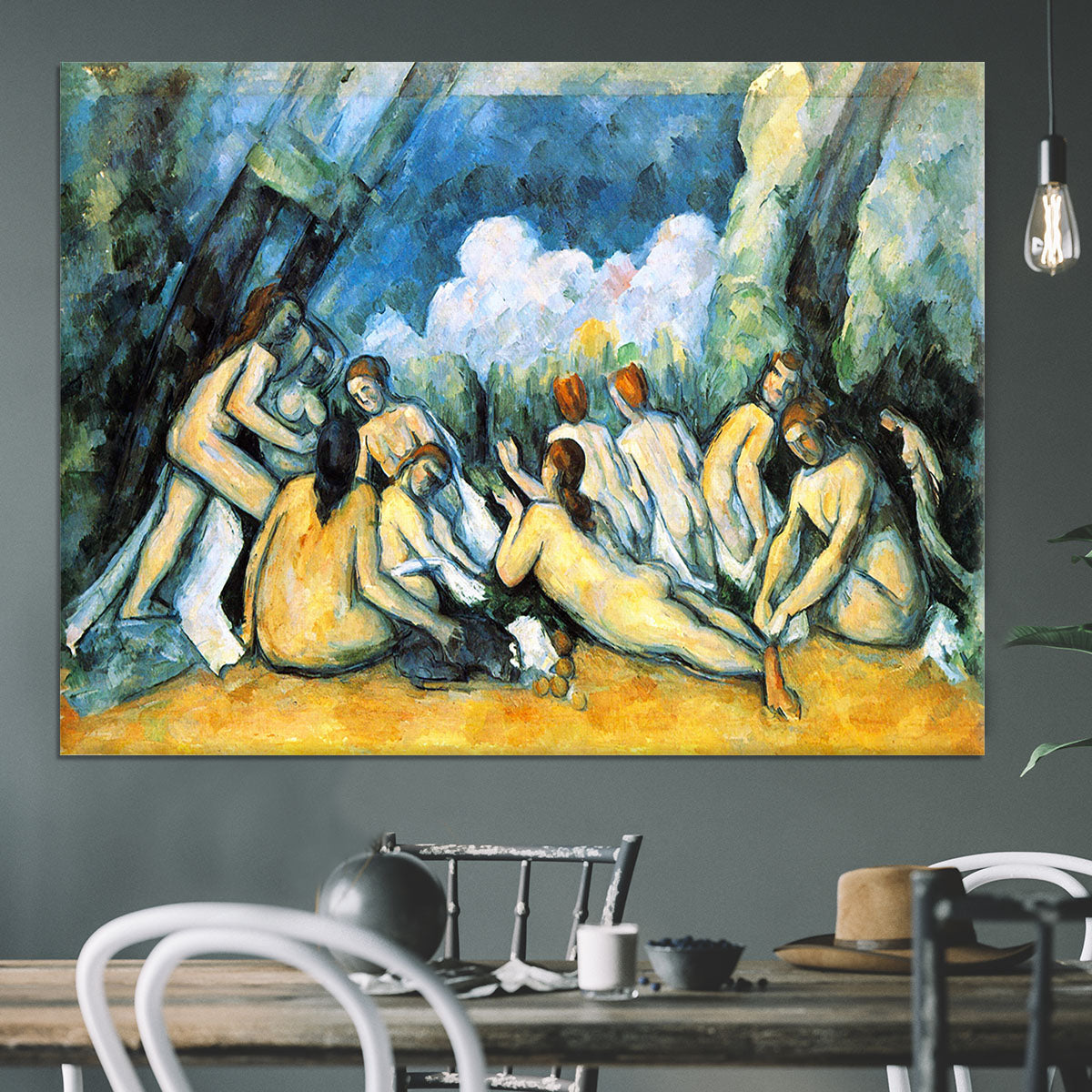 Large Bathers by Cezanne Canvas Print or Poster - Canvas Art Rocks - 3