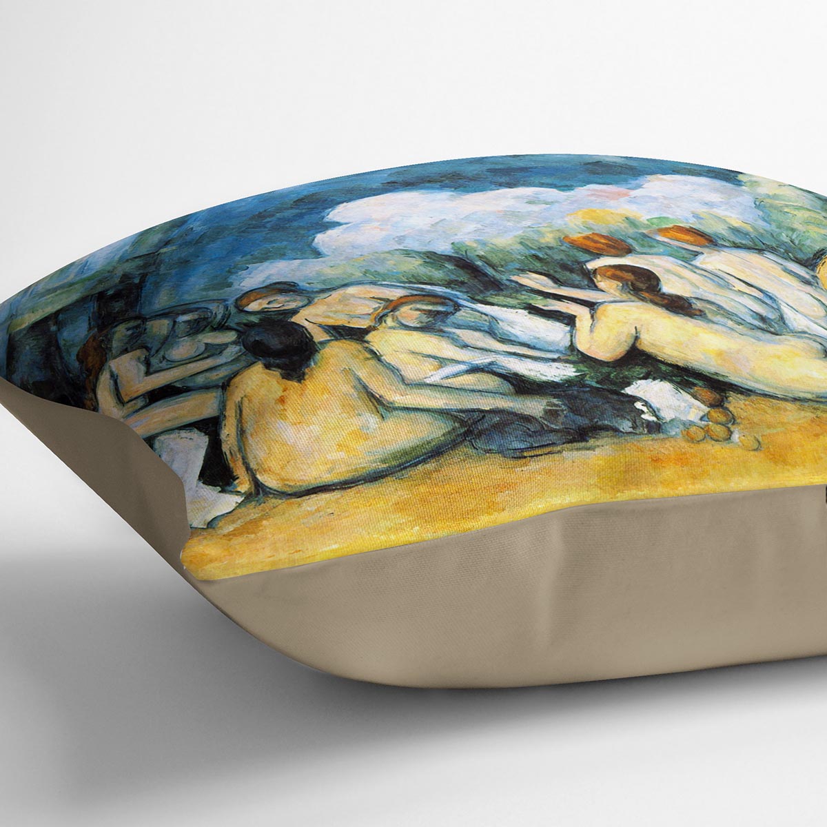 Large Bathers by Cezanne Cushion - Canvas Art Rocks - 2