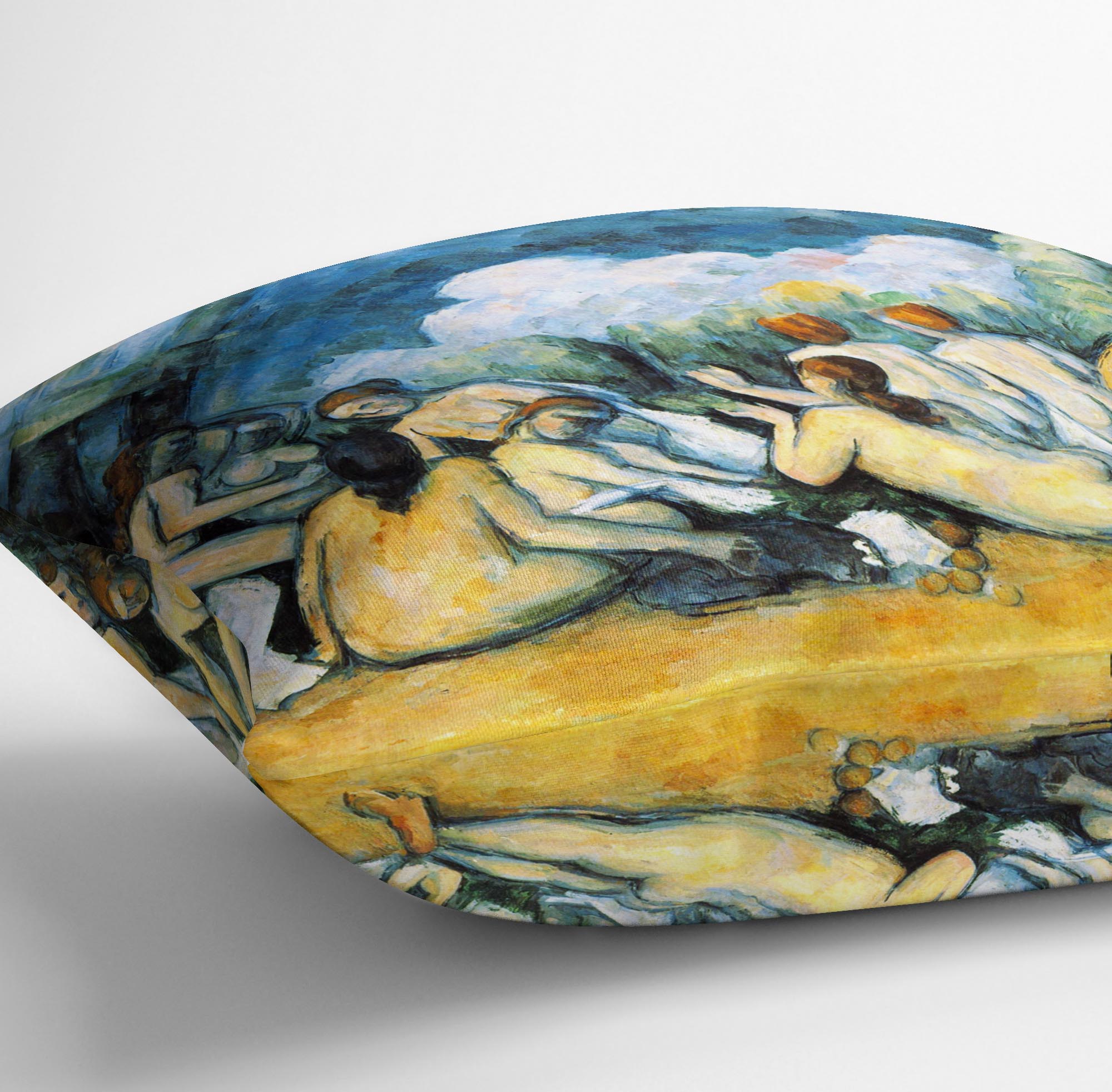 Large Bathers by Cezanne Cushion - Canvas Art Rocks - 3