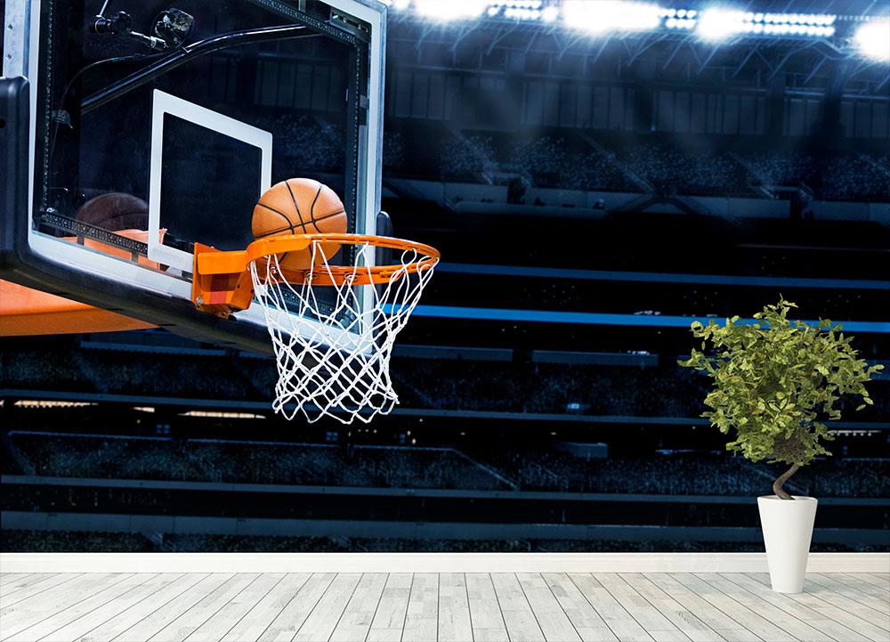 Large basketball arena Wall Mural Wallpaper - Canvas Art Rocks - 4