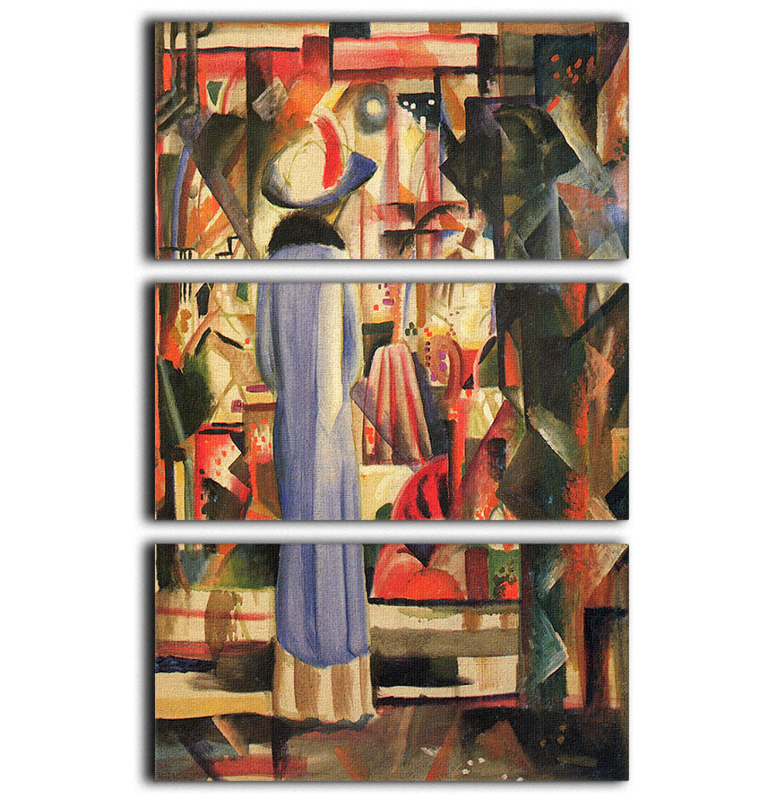 Large bright showcase by Macke 3 Split Panel Canvas Print - Canvas Art Rocks - 1