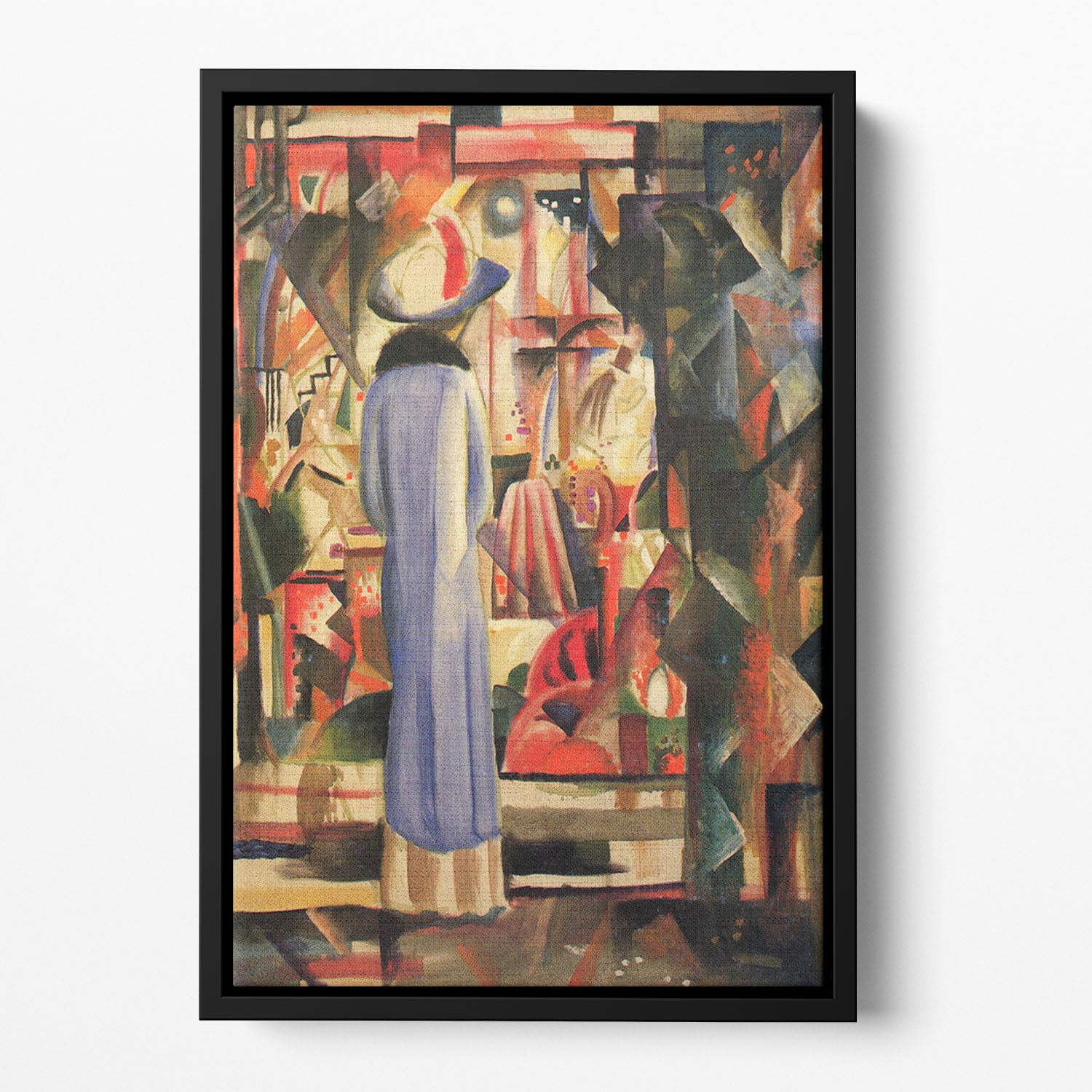 Large bright showcase by Macke Floating Framed Canvas - Canvas Art Rocks - 2