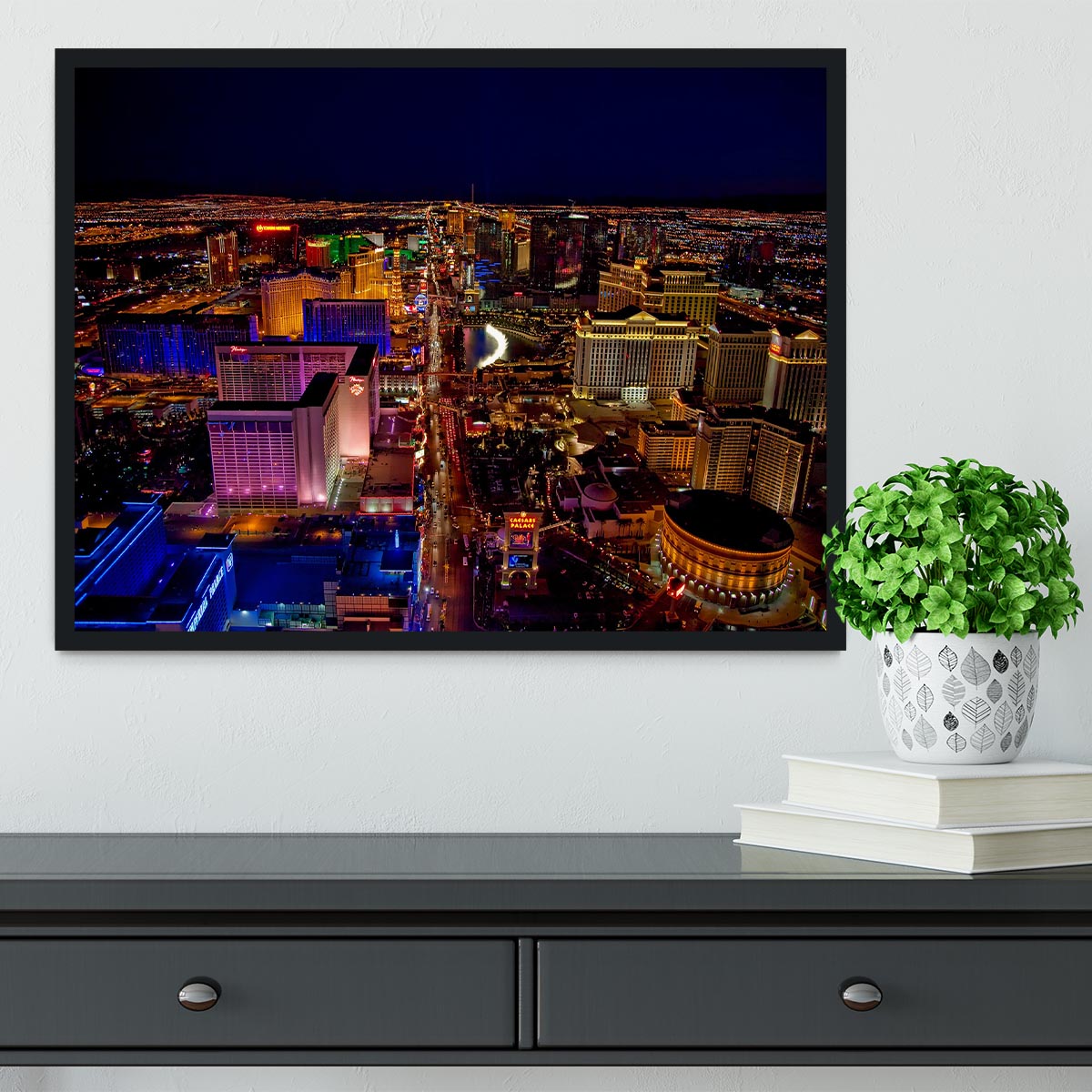 Las Vegas At Night Framed Print - Canvas Art Rocks - 2