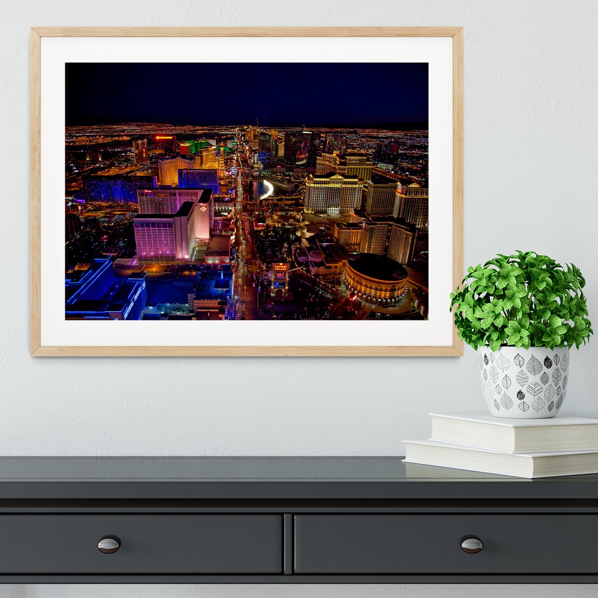 Las Vegas At Night Framed Print - Canvas Art Rocks - 3