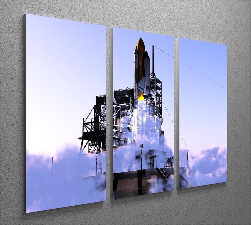Launch a spacecraft into space 3 Split Panel Canvas Print - Canvas Art Rocks - 2