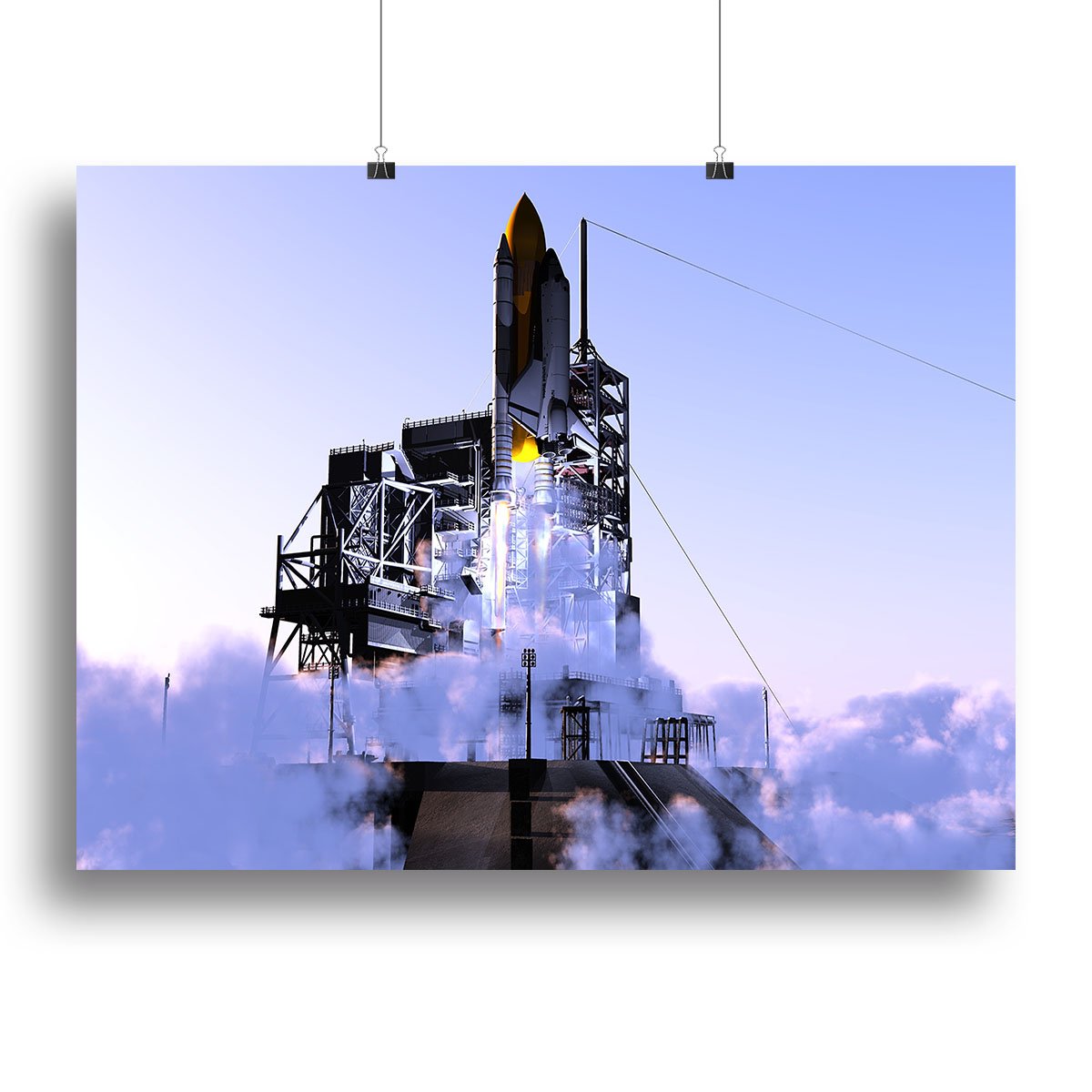 Launch a spacecraft into space Canvas Print or Poster
