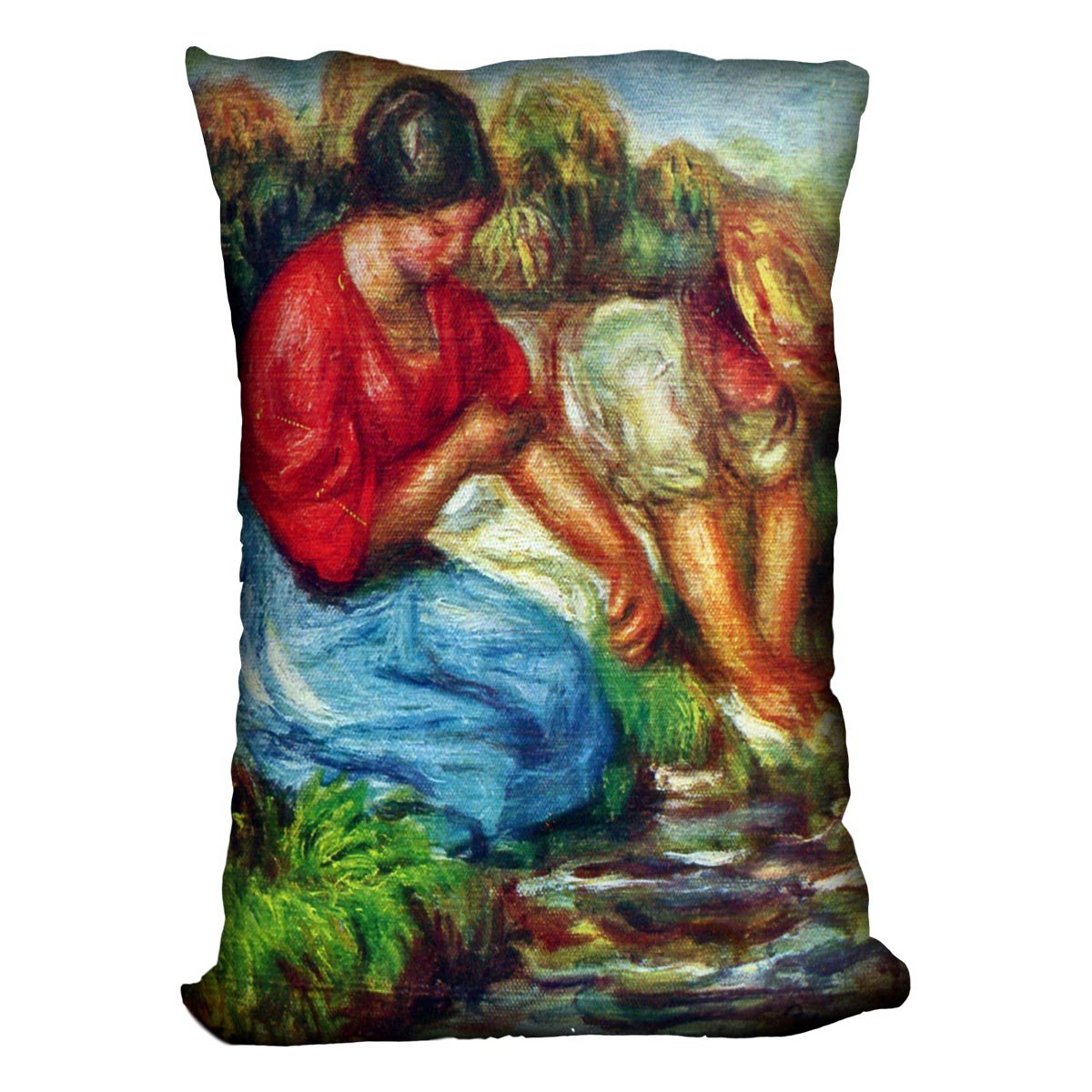 Laundresses 1 by Renoir Throw Pillow