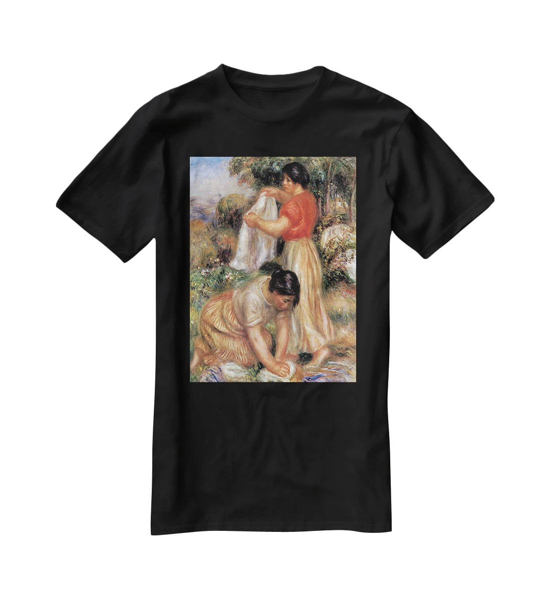 Laundresses 2 by Renoir T-Shirt - Canvas Art Rocks - 1