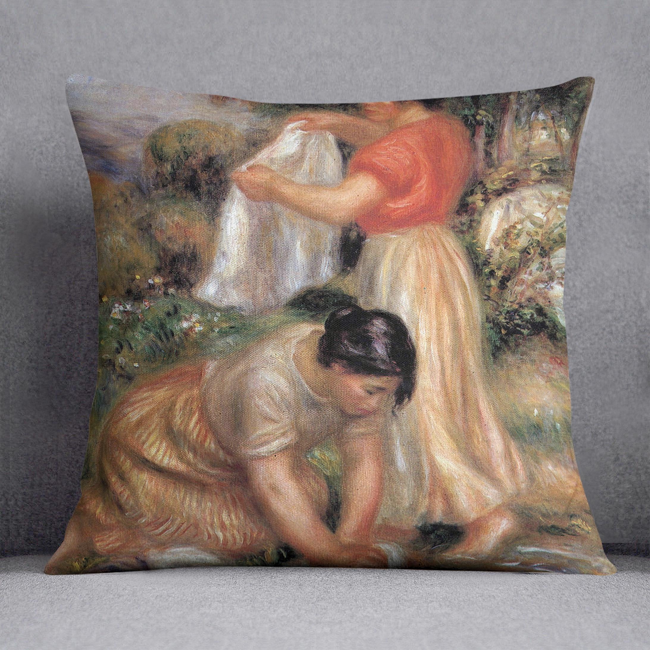 Laundresses 2 by Renoir Throw Pillow