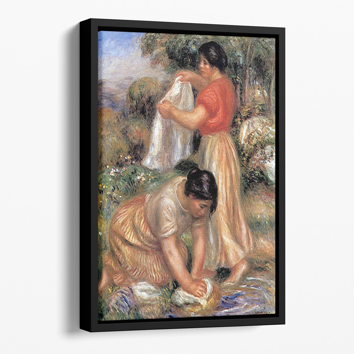Laundresses 2 by Renoir Floating Framed Canvas