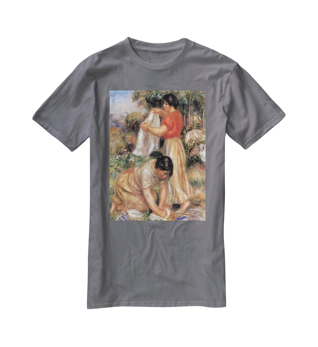 Laundresses 2 by Renoir T-Shirt - Canvas Art Rocks - 3