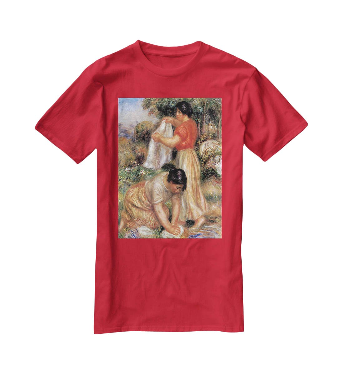 Laundresses 2 by Renoir T-Shirt - Canvas Art Rocks - 4