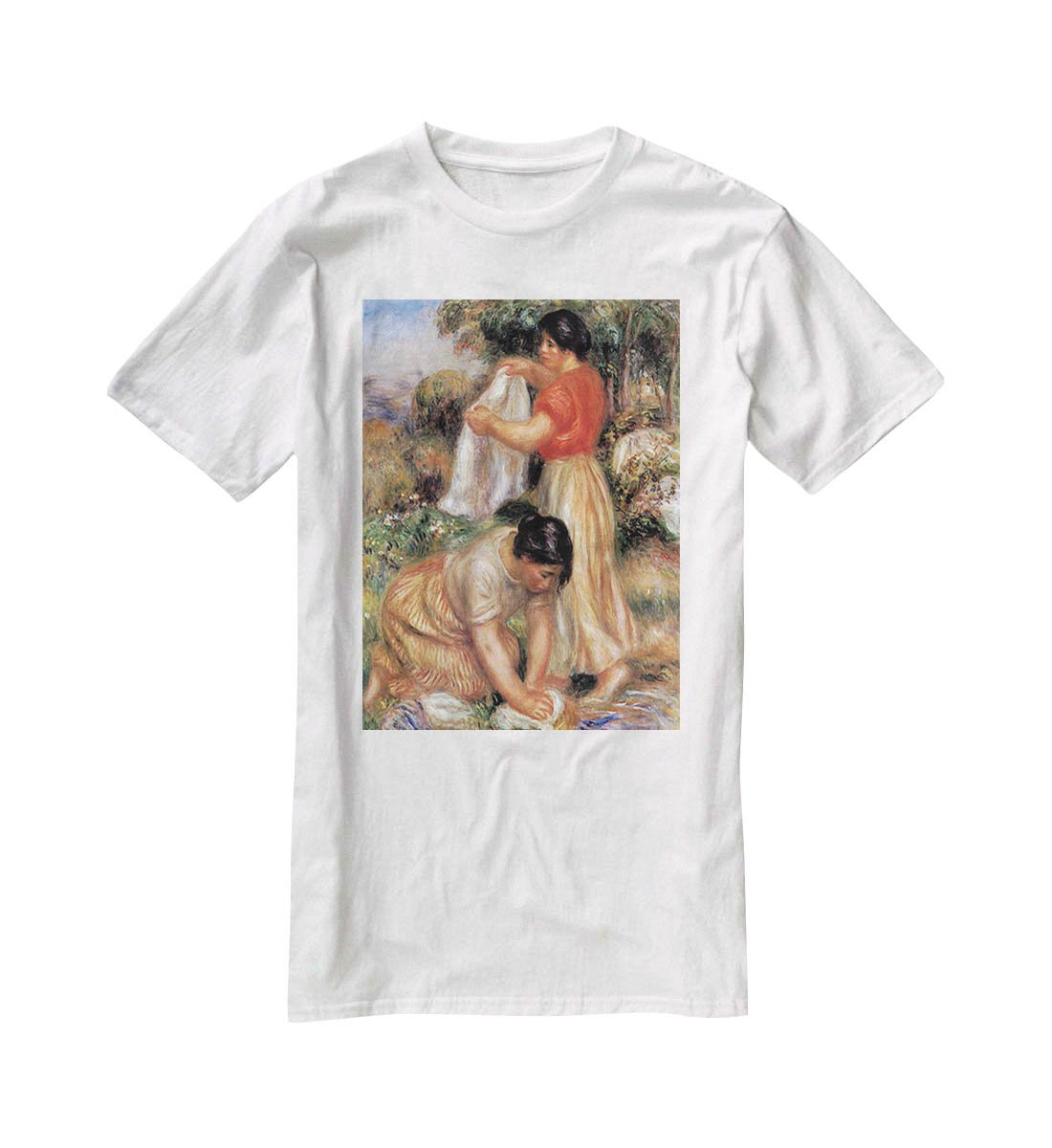 Laundresses 2 by Renoir T-Shirt - Canvas Art Rocks - 5