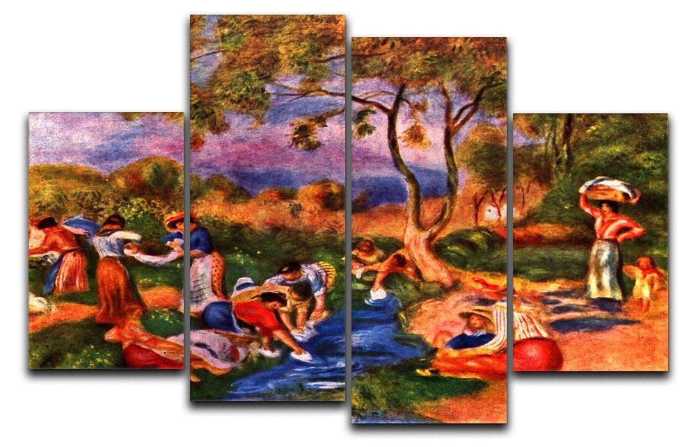 Laundresses by Renoir 4 Split Panel Canvas  - Canvas Art Rocks - 1