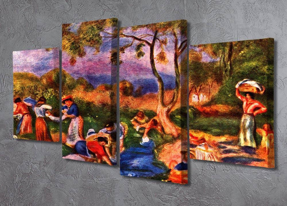 Laundresses by Renoir 4 Split Panel Canvas - Canvas Art Rocks - 2