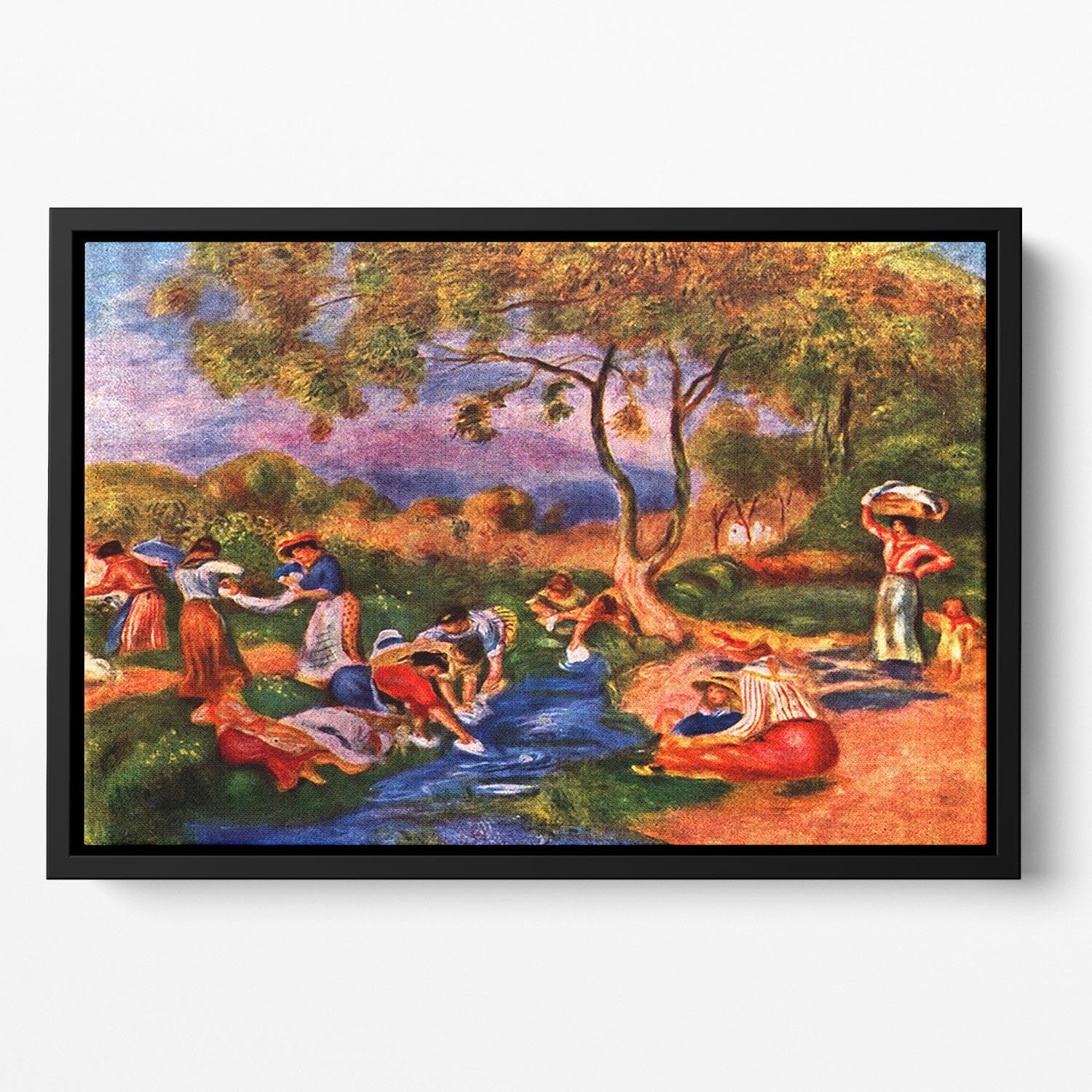 Laundresses by Renoir Floating Framed Canvas