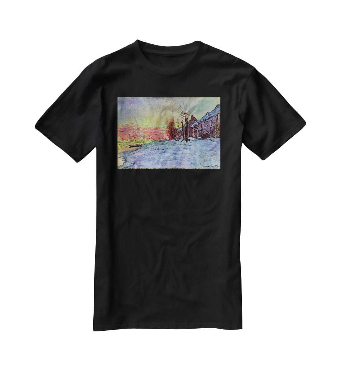 Lava Court sunshine and snow by Monet T-Shirt - Canvas Art Rocks - 1