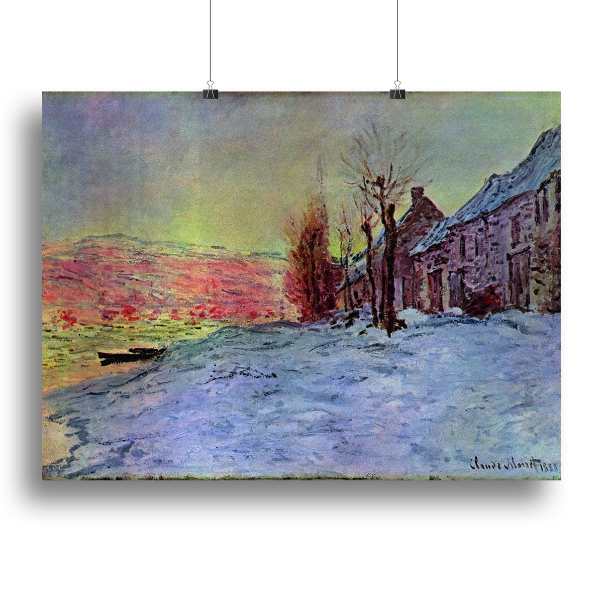 Lava Court sunshine and snow by Monet Canvas Print or Poster