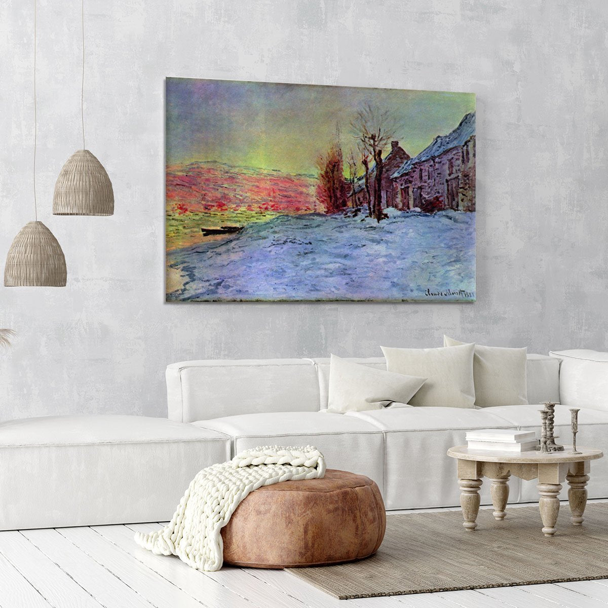 Lava Court sunshine and snow by Monet Canvas Print or Poster