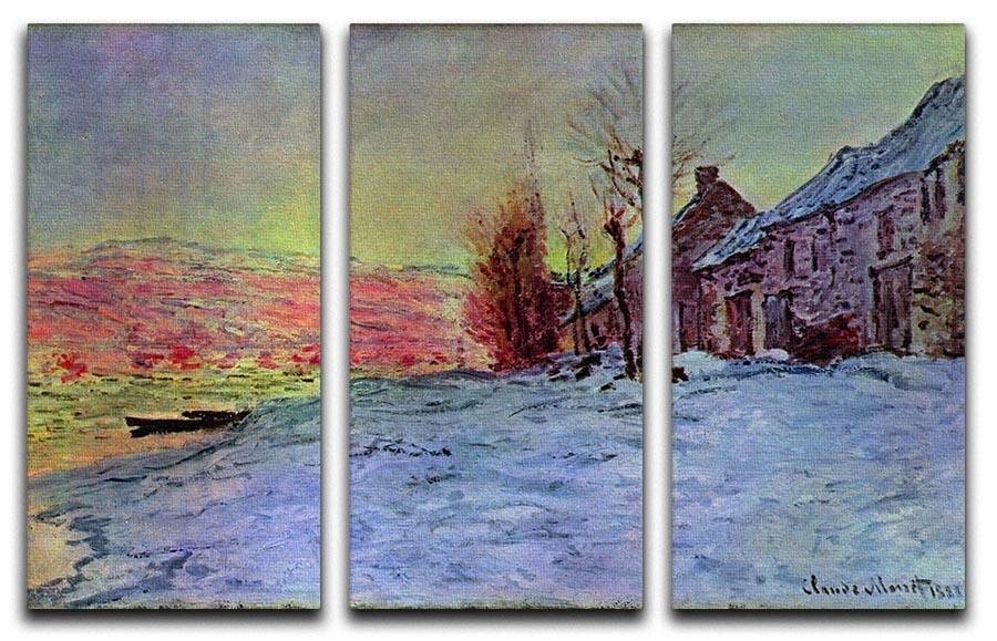 Lava Court sunshine and snow by Monet Split Panel Canvas Print - Canvas Art Rocks - 4