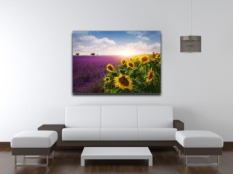 Lavender and sunflowers fields Canvas Print or Poster - Canvas Art Rocks - 4