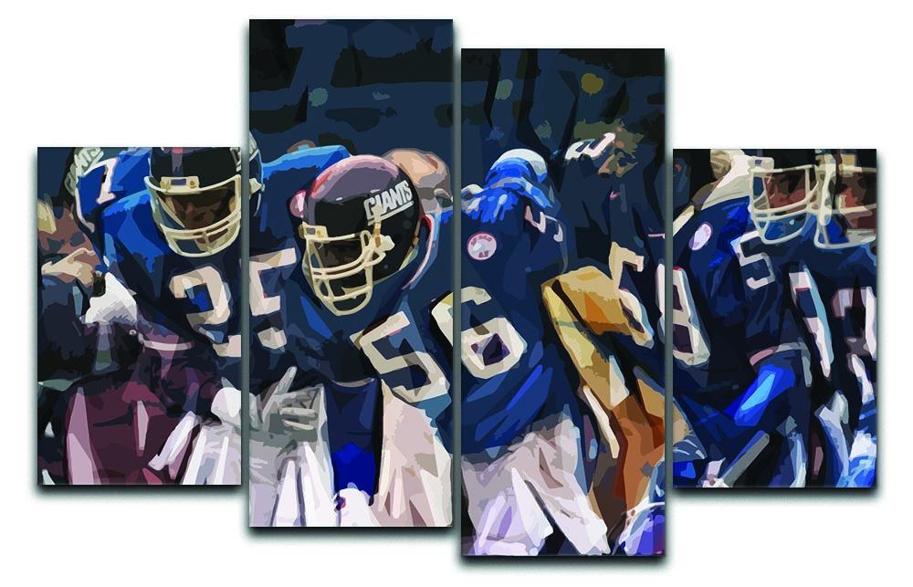 Lawrence Taylor New York Giants 4 Split Panel Canvas  - Canvas Art Rocks - 1
