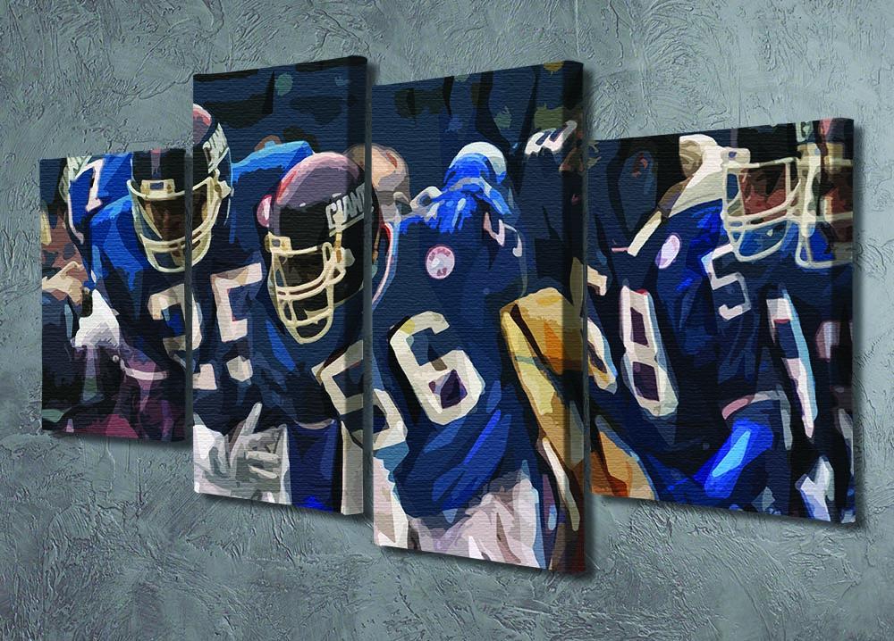 Lawrence Taylor New York Giants 4 Split Panel Canvas - Canvas Art Rocks - 2
