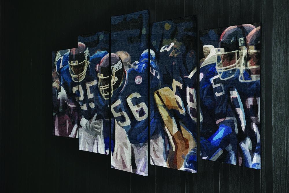 Lawrence Taylor New York Giants 5 Split Panel Canvas - Canvas Art Rocks - 2