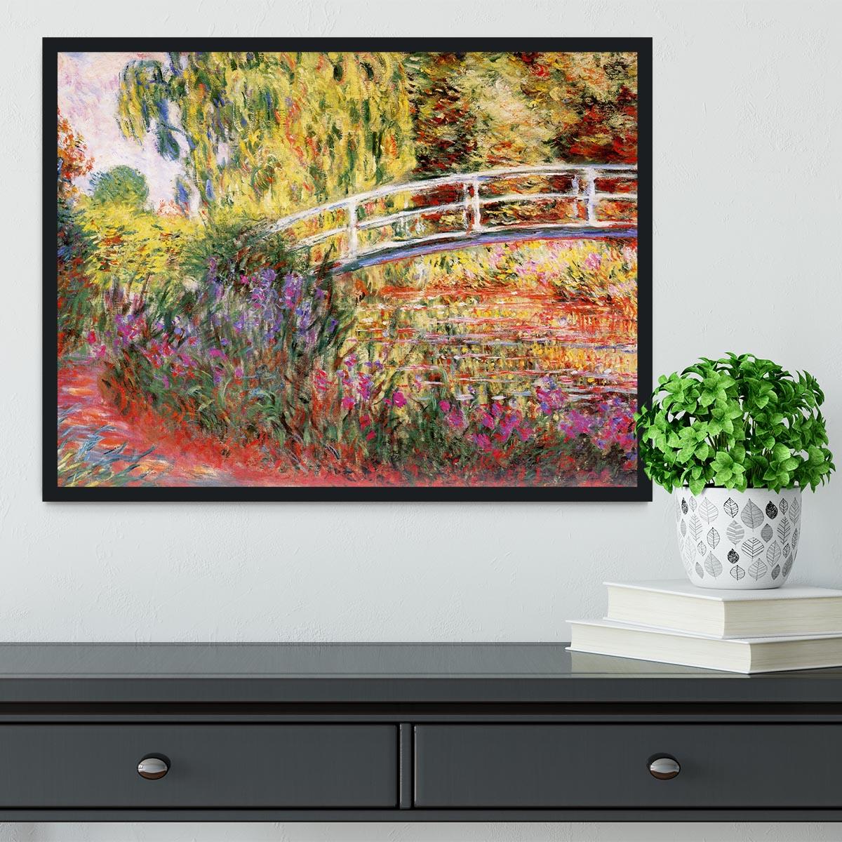 Le Bassin aux Nympheas by Monet Framed Print - Canvas Art Rocks - 2