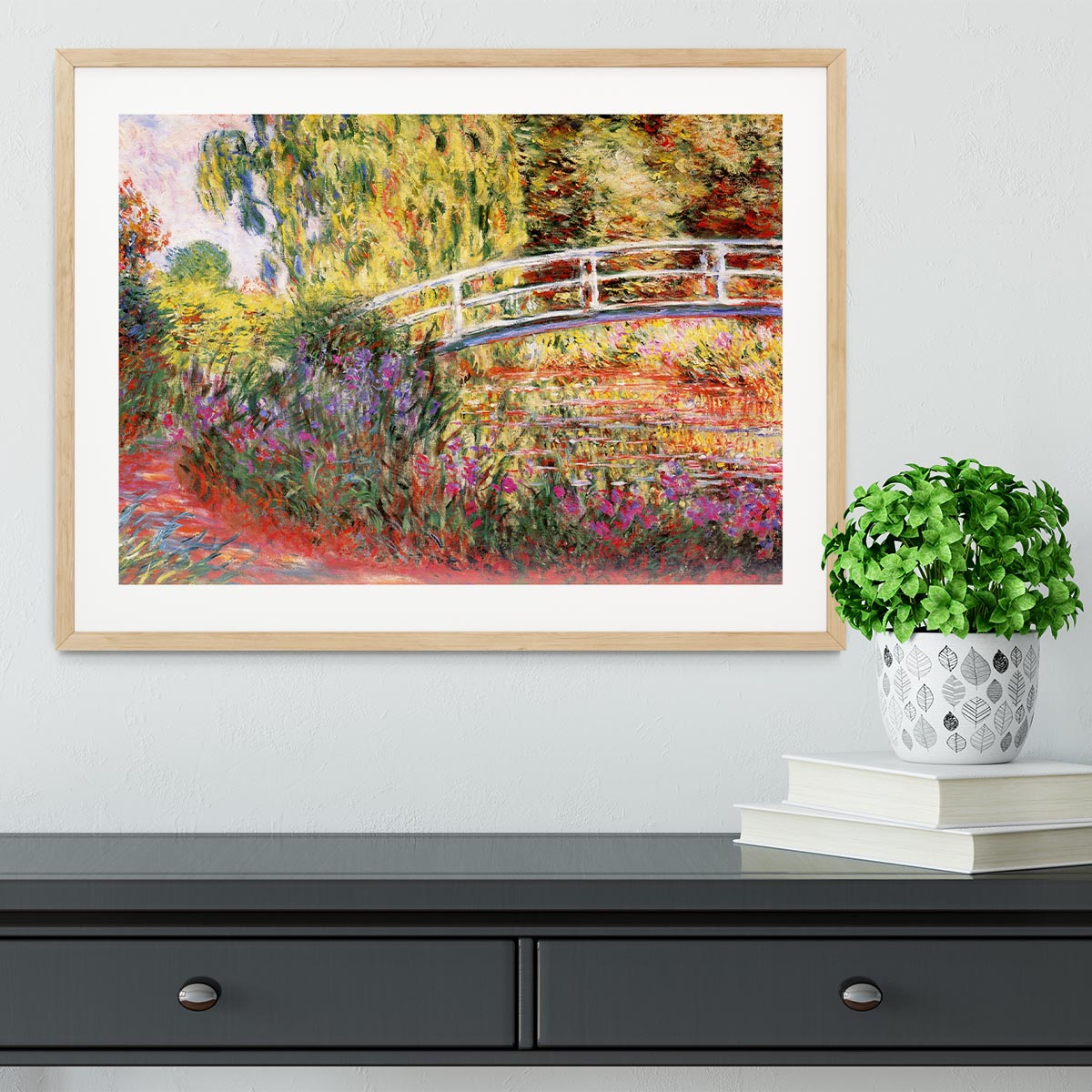 Le Bassin aux Nympheas by Monet Framed Print - Canvas Art Rocks - 3