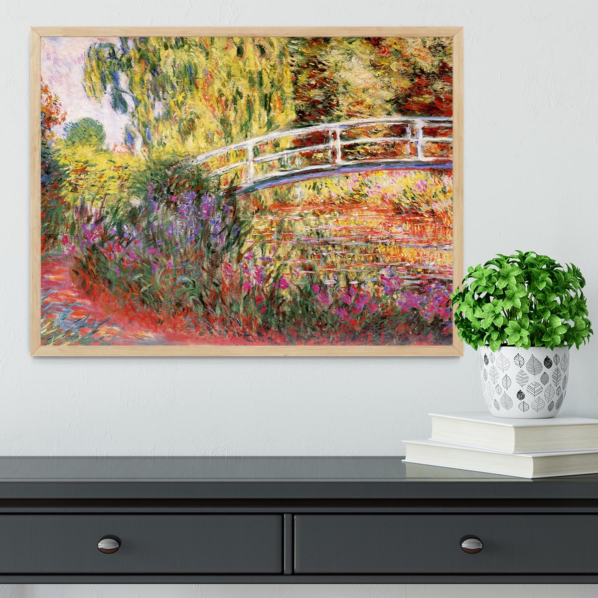 Le Bassin aux Nympheas by Monet Framed Print - Canvas Art Rocks - 4