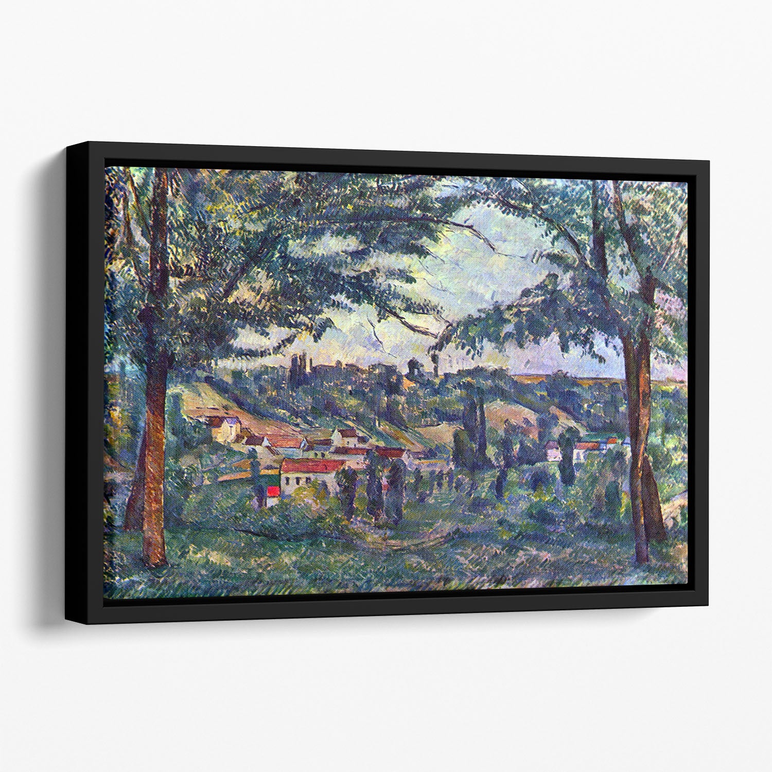 Le Chateau Noir by Cezanne Floating Framed Canvas - Canvas Art Rocks - 1