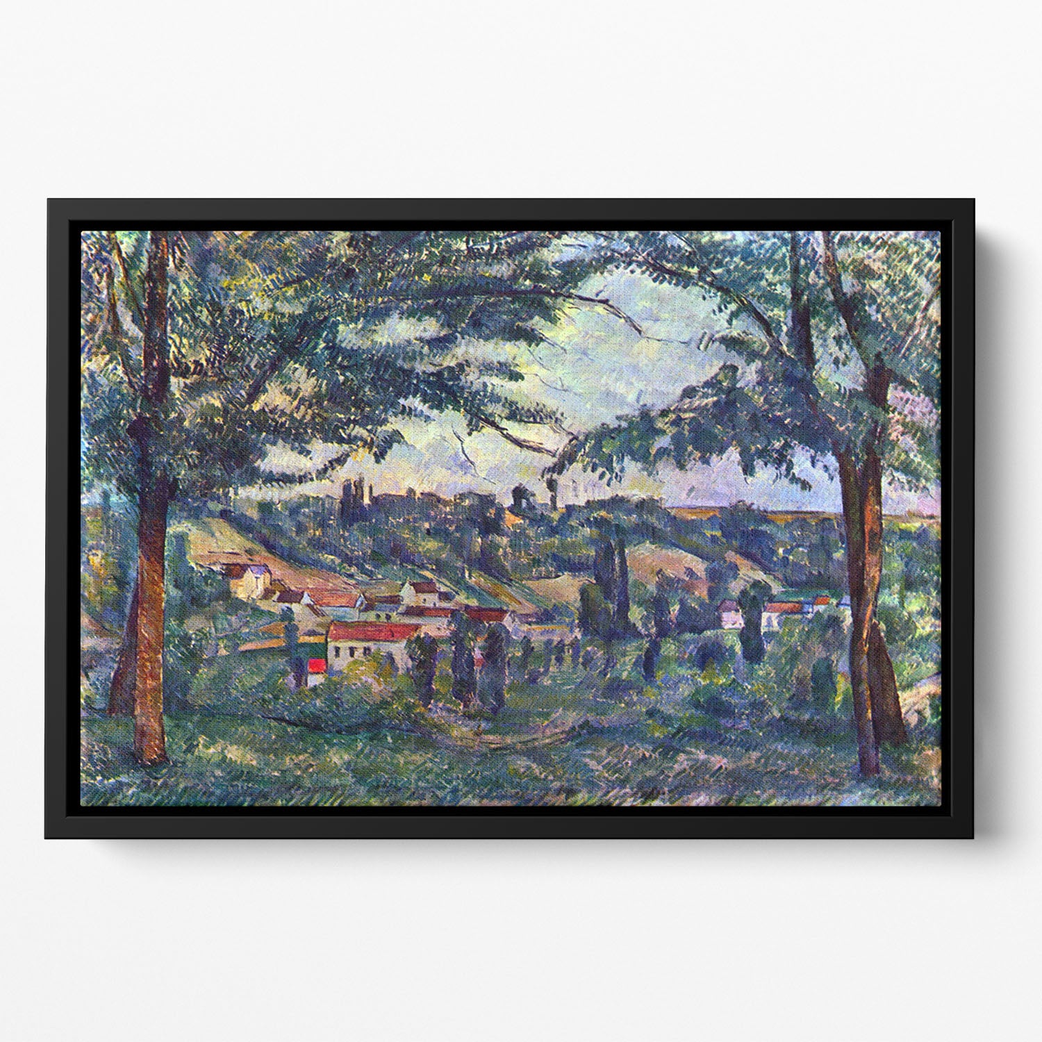 Le Chateau Noir by Cezanne Floating Framed Canvas - Canvas Art Rocks - 2
