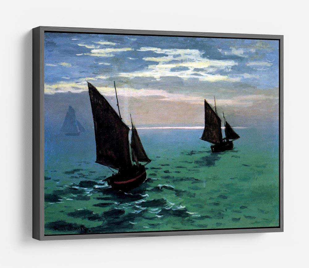 Le Havre exit the fishing boats from the port by Monet HD Metal Print