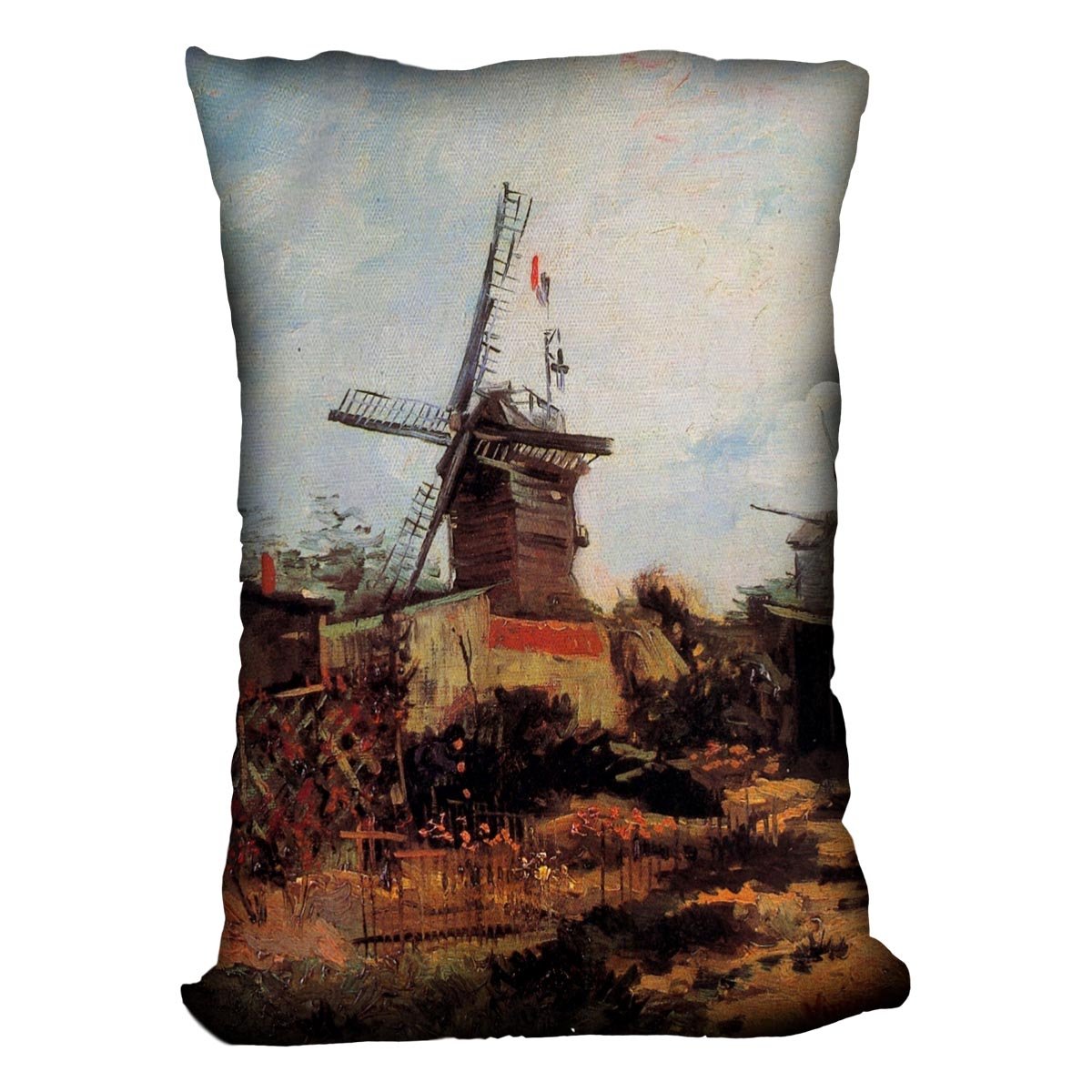 Le Moulin de Blute-Fin by Van Gogh Throw Pillow