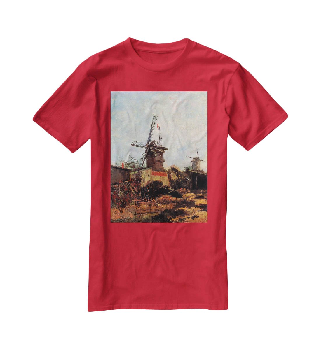 Le Moulin de Blute-Fin by Van Gogh T-Shirt - Canvas Art Rocks - 4